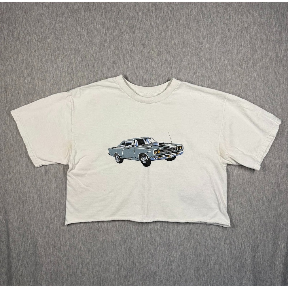 Vintage Style Motor‎ Show Crop Tee 1984 Graphic Cropped T Shirt Boxy Fit